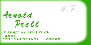 arnold prell business card